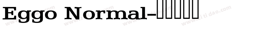 Eggo Normal字体转换
